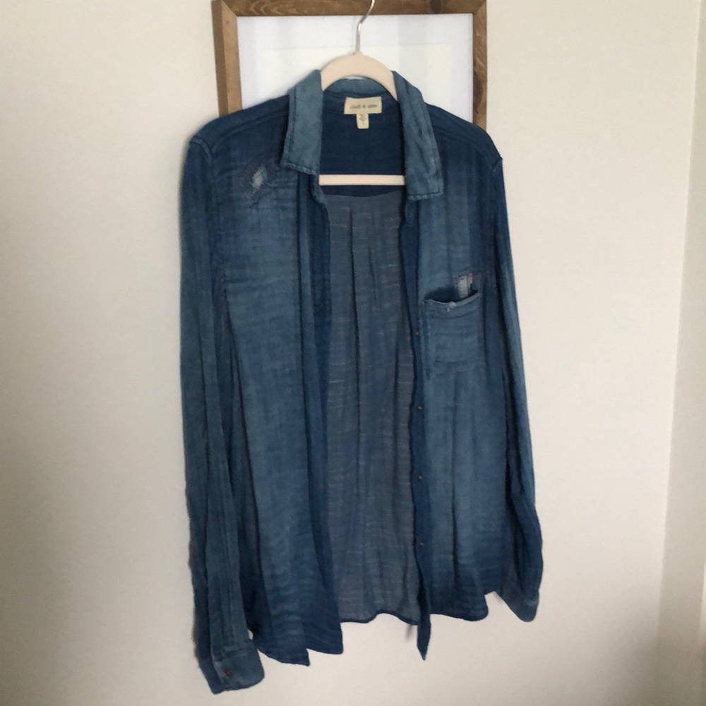 Cloth & stone super soft cotton button up